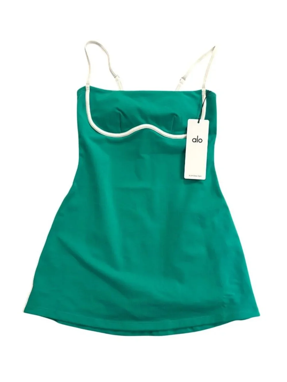 ALO Yoga Airbrush Streamlined Dress in Spruce Green